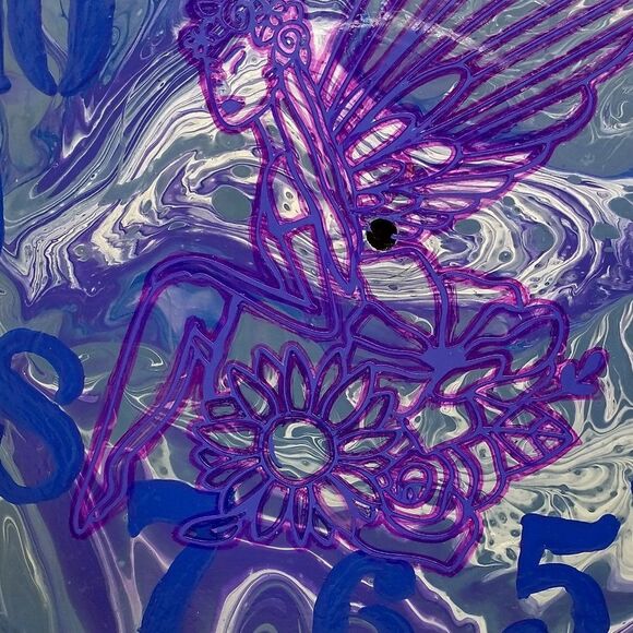 Handmade Fairy Clock Battery Operated Analog Vintage Vinyl Record Decoration - Picture 5 of 13